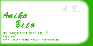 aniko bito business card